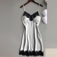 thumbnail image 3 of Nuisette en Satin pour Femmes, Lingerie de Nuit pour Dames avec Coussinets de Poitrine, 3 of 4