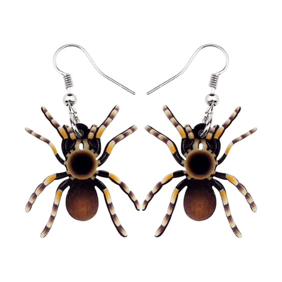 Don’t Ask Women’s Brown Tarantula Spider Drop Earrings