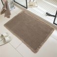 thumbnail image 1 of Waffle Bath Runner, Upgraded Waffle Runner Rug, Non Slip Washable Drying Boho Bathroom Bath Mat with Tassels for Hallway Shower Entry Farmhouse Home Decor, Double-Sided Use (Brown, 17*24in), 1 of 8