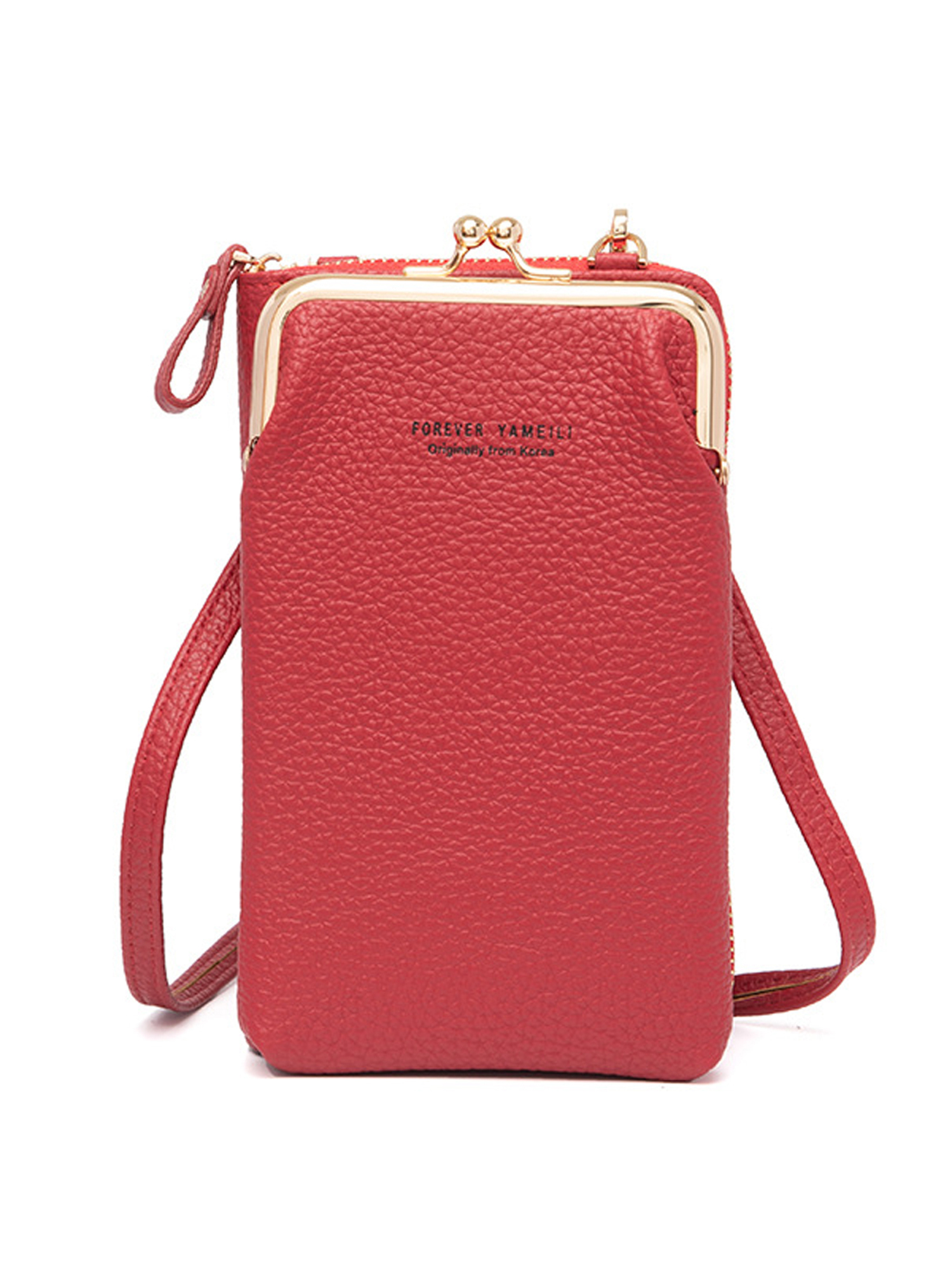 EYIIYE Sac à Bandoulière Unique pour Femmes Rangement Téléphone Poche Détachable Carrée