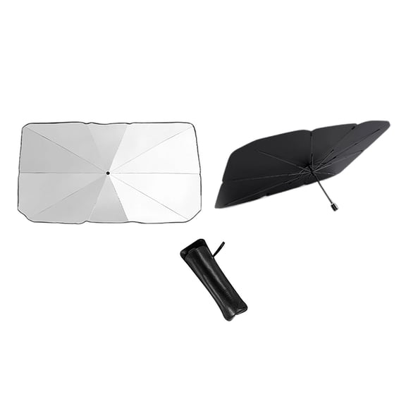 Hearth & Gear Pare-Brise Pare-Soleil de Voiture Parapluie Portable Intérieur Auto Fenêtre avant Protecteur Isolant Thermique Housse Véhicule Accessoire de Camping Garde la Voiture au Frais pour VUS Berline Housse Arrière de Canapé Lit Surélevé