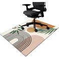 thumbnail image 1 of Office Chair Mat for Hardwood & Tile Floor,Boho Abstract Leaves 60"x48" Computer Chair Mat for Rolling Chairs Carpet, Under Desk Non Slip Gaming Rug, Low-Pile Rubber Backing Large Protector Mat, 1 of 4