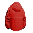 thumbnail image 3 of PEONAVET Mens Jacket Men's Solid Color Waterproof Long Sleeved Hooded Workwear With Multiple Pockets Jacket, 3 of 8