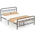 thumbnail image 2 of Costway Queen Size Bed Frame Mattress Foundation with Headboard 12.5" Under-bed Storage Black, 2 of 10