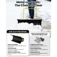 thumbnail image 4 of Efficient Snow Removal – Heavy Duty 36-Inch Steel Snow Shovel with All-Terrain Wheels, Adjustable Multi-Angle Blade & Ergonomic 5-Height Handle – Driveways, Sidewalks, Yards – Yellow, Large Double Rod, 4 of 8