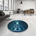 thumbnail image 4 of Ahgly Company Tapis Rectangulaire Lavable en Machine Intérieur Transitionnel Bleu, 4 Pieds x 6 Pieds, 4 of 7
