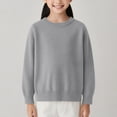 thumbnail image 2 of Chandail pour Enfants Tricoté à Col Rond, Chandail Uni Garçons Filles, 2 of 4