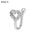 thumbnail image 2 of Trayknick Nose Cuffs Charming Trendy Non Piercing Easy to Wear Women Nose Rings Hoop for Party Silver 5, 2 of 13
