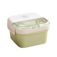 thumbnail image 2 of Huayishang Tableware Lunch Box For Kids Adults 1100 Ml Lunch Box Container With 2 Floors 3 Compartments Leak Proof Container 2 In 1 Spoon Fork Ideal Box For School, 2 of 9