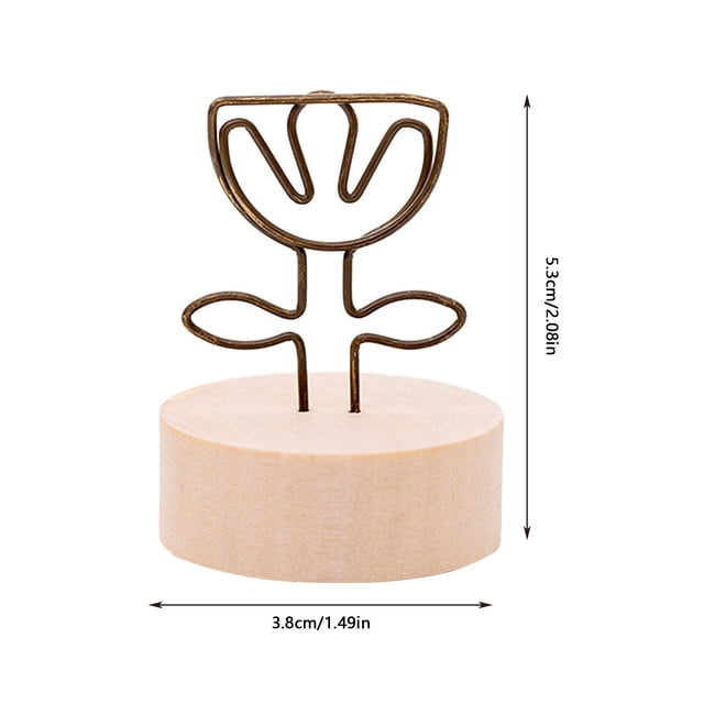 pdqouc Wooden Card Holders Wire Shape Table Photo Holder for Wedding Party Gatherings office Desk Versatile Desk Accessory for a touch of Class and Organization