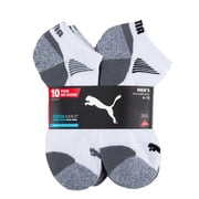 Puma Men's No Show Socks - 10 Pairs (White)