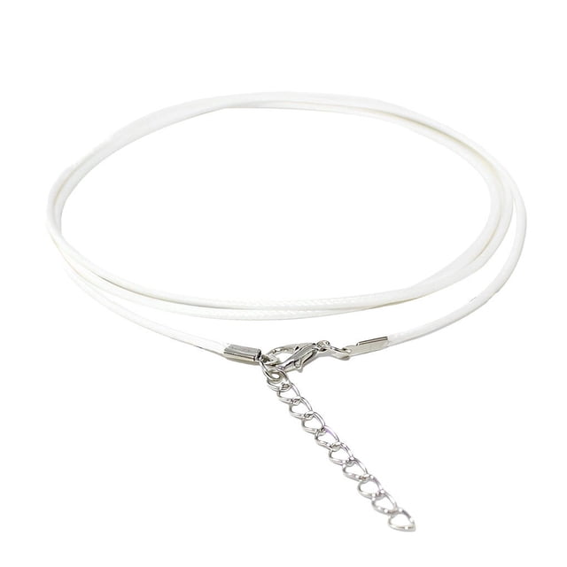 serony Necklace Choker Rope Polyester Bracelet Beading Cord DIY Pendant Extender String Chain Jewelry Findings Accessory White
