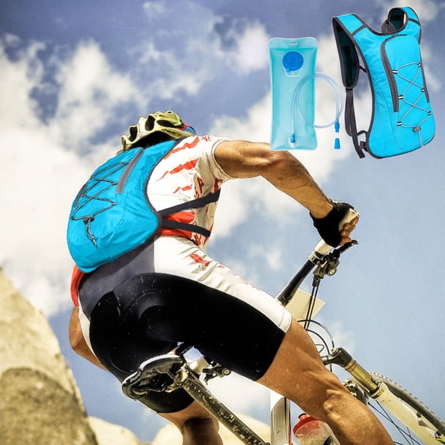 2L Hydration Backpack for Hiking,Cycling,Running with Leakproof Water Bladder,Breathable Mesh,Reflective Strips,SouMaox