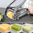 thumbnail image 1 of 1pc, Stainless Steel Fruit Cutter, Vegetable Cutter, Potato, Chipper, French Fry Cutter, 1 of 4
