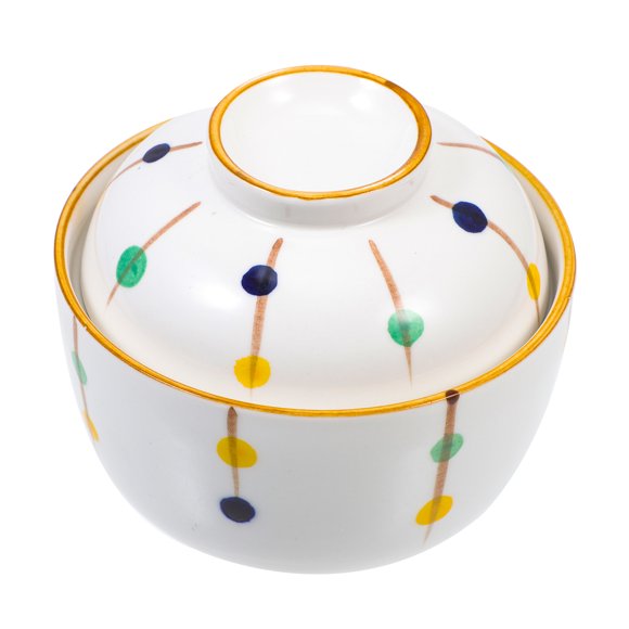Faitout en Céramique Créatif Gadget de Cuisine Bol à Soupe Original Contenant Alimentaire avec Couvercle