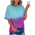 thumbnail image 2 of Wolfast T-Shirts pour Femmes Mode Femmes Mode T-Shirt Imprimé Manches Courtes Blouse Col Rond Hauts Décontractés Manches Courtes Blouses pour Femmes, 2 of 9
