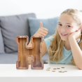 thumbnail image 3 of Wooden English Letter Savings Can with Transparent Glass Front for Coin Storage, 3 of 6