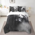 thumbnail image 2 of YST Ensemble Douillette 7 Pcs Format Double Noir Blanc Lit Cheval en Sac, Animaux Vintage – Idée Cadeau Parfaite, 2 of 5