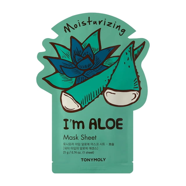 TONYMOLY Masque d'Aloès Hydratant « I'm Real », Feuille, Lot de 1