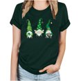 thumbnail image 2 of T-Shirt de la Saint-Patrick pour Femmes Mode Saint-Patrick Imprimé Col Rond Manches Courtes T-Shirt Décontracté Haut T-Shirts de la Saint-Patrick pour Femmes, 2 of 4