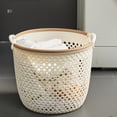 thumbnail image 1 of Suncoda Laundry Basket, Portable Dirty Clothes Basket Dirty Clothes Storage Basket Large Clothes Rack Laundry Basket Bathroom Hollow Dirty Clothes Basket, 1 of 8