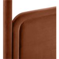 thumbnail image 3 of Bowery Hill Contemporary Cognac Velvet Upholstered Queen Bed, 3 of 11