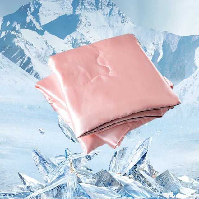 Nilvkv Washed Silk Ice Silk Conditioning Quilt Summer Cool Quilt Double Quilt Core Solid Color Summer Thin Quilt
