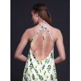 thumbnail image 2 of Bimba Robe de Plage Longue Dos Nu à Col Licou Imprimée pour Femmes - Medium, 2 of 6