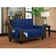 thumbnail image 1 of Classic Reversible Quilted Waterproof Furniture Protector Diamond Design (Chair, Navy/ Light Blue), 1 of 2