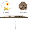 thumbnail image 2 of Gymax Parasol de Patio Extérieur 15 Pieds Parasol de Marché Double Face avec Manivelle, 2 of 10
