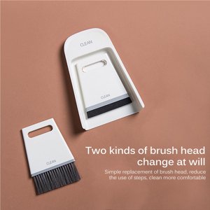 Mini Broom Dustpan Set Desktop Broom Dust Pan Tiny Household Office Cleaning Dustpan Brush Set For Cleaning Table Countertop Keyboard Grey White