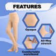 thumbnail image 4 of ORUYROP Women's Solid Colored Opaque Microfiber Footed Tights, 4 of 7