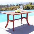 thumbnail image 3 of Malibu Outdoor 5-piece Wood Patio Dining Set with Curvy Leg Table, 3 of 6