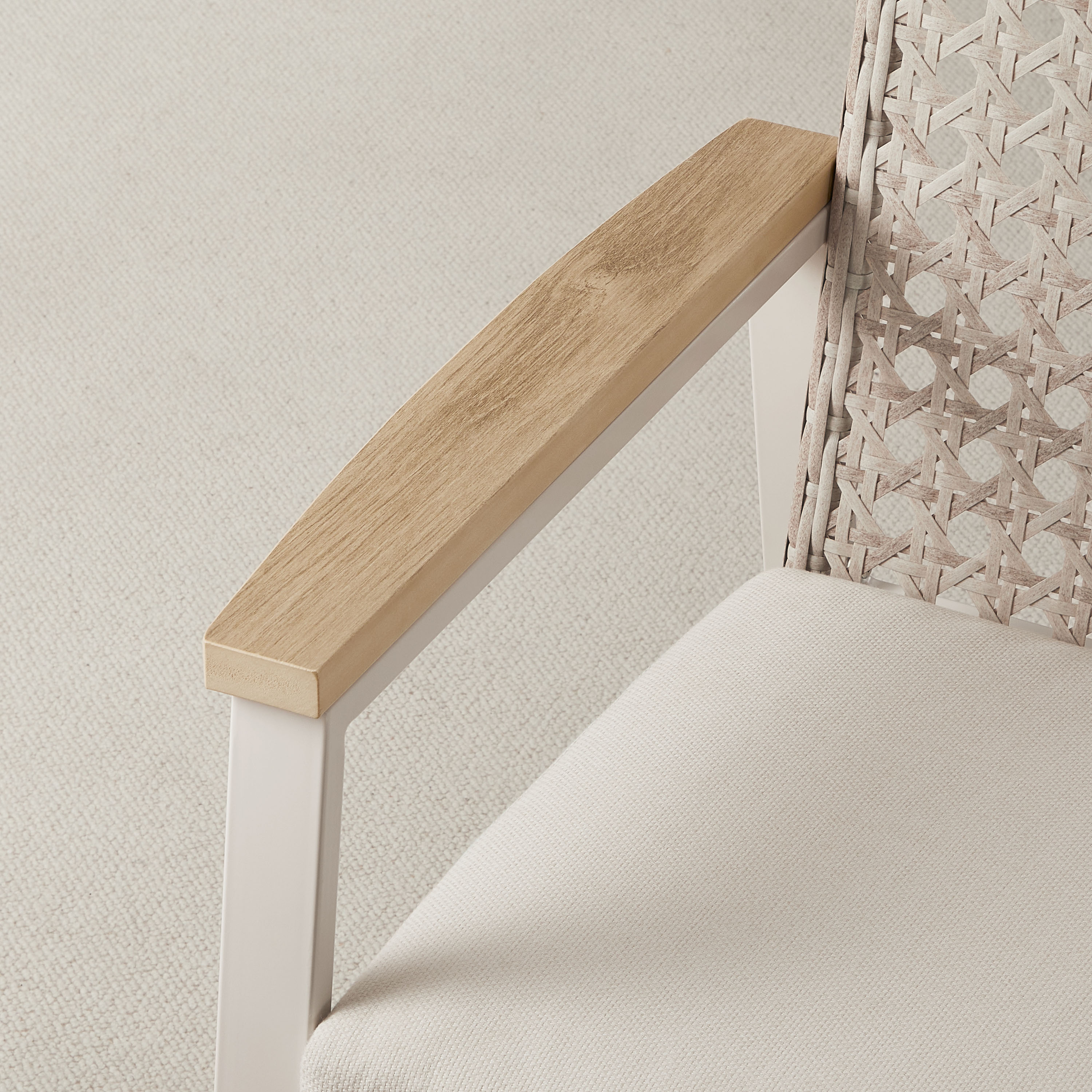 SONGMICS HOME Collection Sencillo Ensemble de fauteuils à bascule 3 pièces en acier pour l'extérieur, Couleur Os