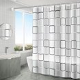 thumbnail image 3 of Shower Curtain, HEVIRGO Multipurpose Shower Curtain Liner Easy Installation Shower Curtain Set Waterproof Shower Curtains Suitable for Living Room Office Home, 3 of 7