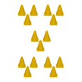 thumbnail image 1 of maskred 3pack/lot Soccer Training Cones For Road Safety - Highway Reflective Yellow 23cm 5Set, 1 of 6