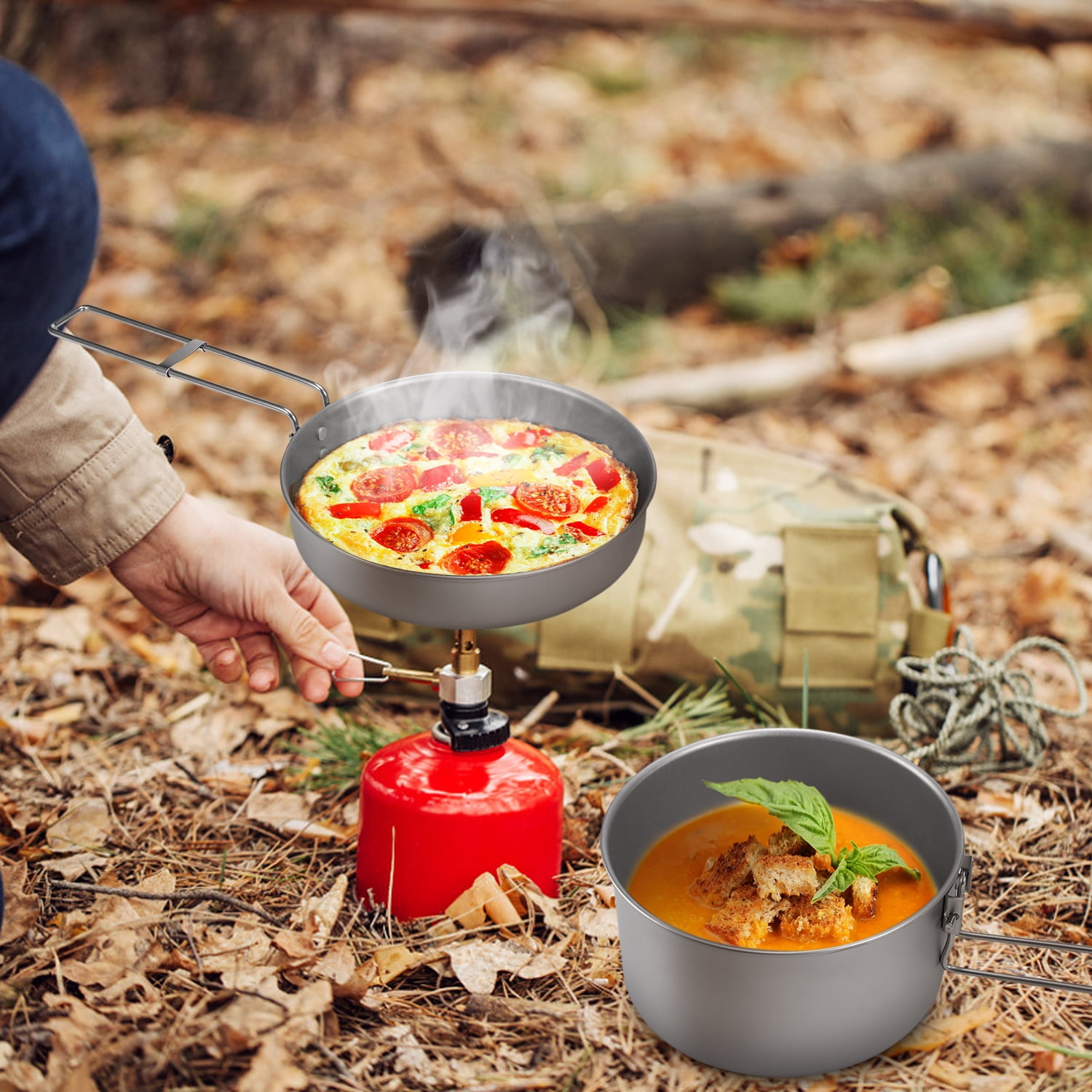 Pan,And Handles Outdoor Cookware Set Fry Pan Set With Lid And Pot And Fry Lid And Handles Set With Lid Handles Outdoor Picnic Set Pot And Pan Set With Huiop Tubbek Buzhi