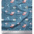 thumbnail image 1 of Soimoi Silk Fabric Dot,Fish & Cat Kids Print Fabric by The Yard 42 Inch Wide, 1 of 3
