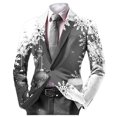 thumbnail image 1 of Kcodviy Boho for Mens Breasted Prom Suits Two Button Retro Ethnic Mens Suits Slim Fit Style Suits Open Front Young Mens Suits Business Casual Jacket, 1 of 3