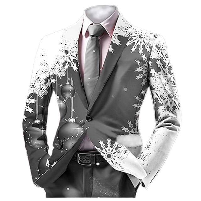 Kcodviy Boho for Mens Breasted Prom Suits Two Button Retro Ethnic Mens Suits Slim Fit Style Suits Open Front Young Mens Suits Business Casual Jacket