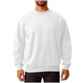 thumbnail image 1 of cfhntfmh Chandails Molletonnés pour Hommes Grande Taille Décontractés à Col Rond à Manches Longues Hauts Basiques Molleton Doux Chandails Molletonnés Unis, 1 of 6