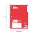 thumbnail image 2 of Hilroy® Quad 4-1" 200pg Notebook, Red, 2 of 5