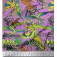 thumbnail image 1 of Soimoi Rayon Fabric Branches,Parrot & Leopard Jungle Print Sewing Fabric Yard 42 Inch Wide, 1 of 1