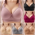 thumbnail image 1 of XZNGL Everyday Bra for Women, Seamless No-Wire Design with Full-Cup Coverage, Soft Nylon-Spandex Blend, Breathable Mesh Panels, Adjustable Straps, 1 of 3