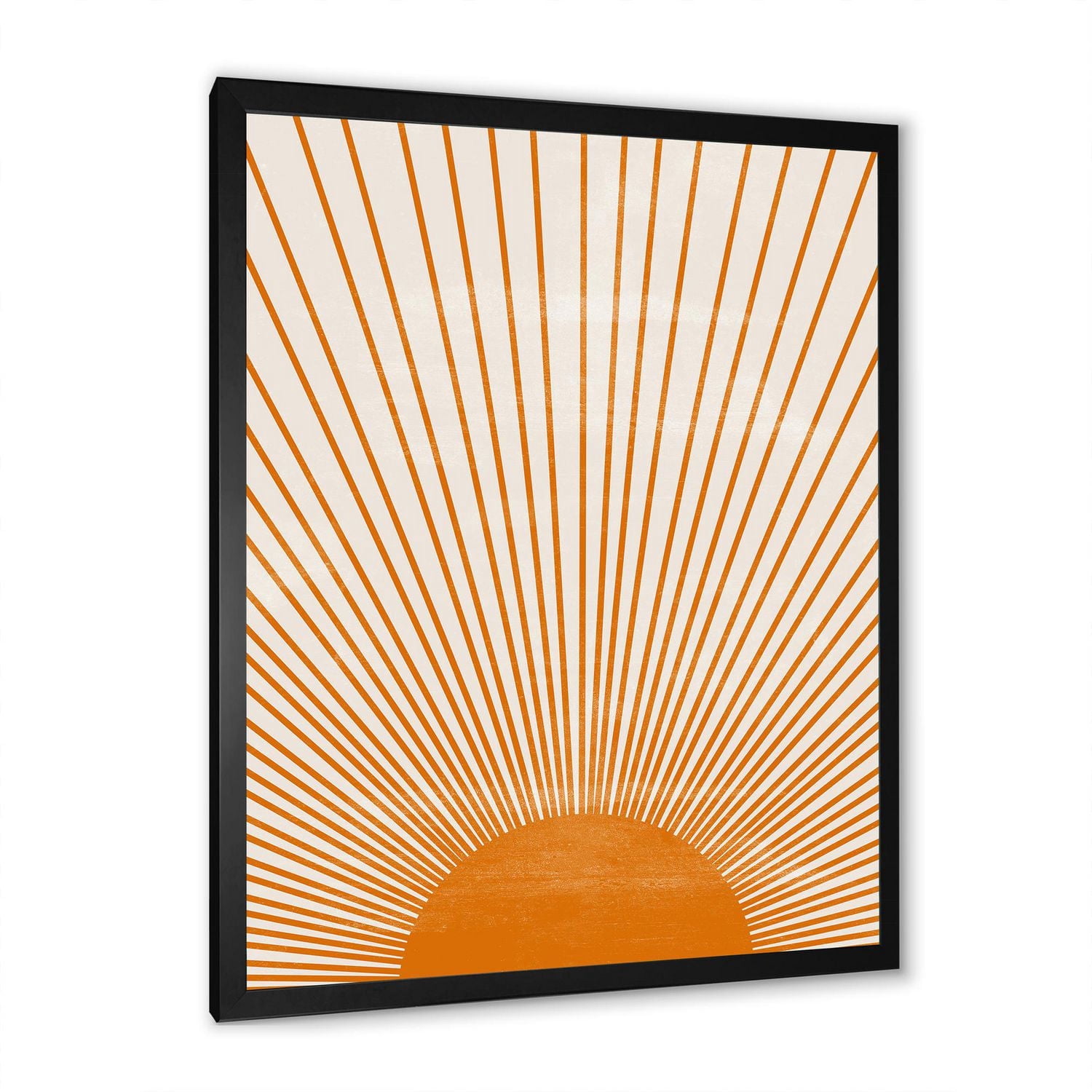 Designart Imprimé soleil orange III Art mural encadré