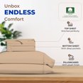 thumbnail image 3 of THREAD SPREAD 600 Thread Count Sheets Queen - 100% Egyptian Cotton Sheets Queen Size 4 PC Luxury Sheets Queen Size Soft Sateen Cooling Extra Long Staple 16"" Deep Pocket Queen Bed Sheet Set - Taup, 3 of 5