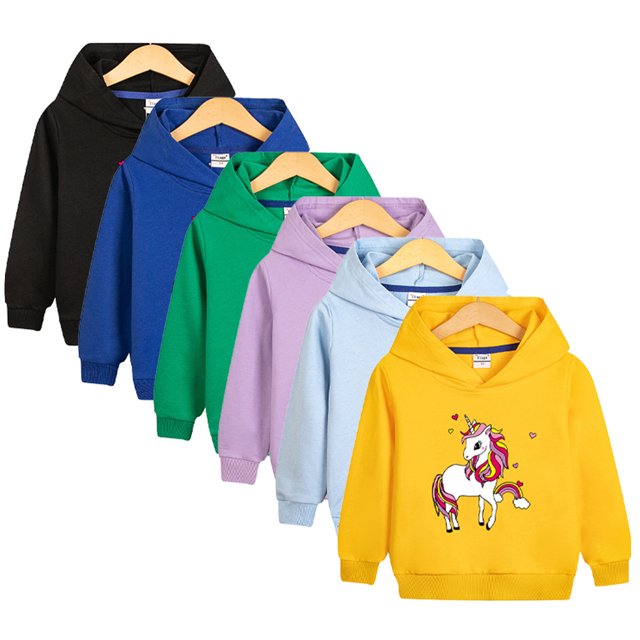 KYAIGUO Chandail à Capuchon pour Tout-Petit Bébé 1-11 Ans Garçon Fille Printemps Manches Longues Chandail Molletonné Ensemble Enfants Automne Basique Uni Hauts de Sport