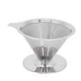 thumbnail image 2 of Coffee Filter, 4.9 × 5.7in Coffee Drip Cone Silver Reusable Stainless Steel  For Coffee Machine For Drip Coffee, 2 of 8
