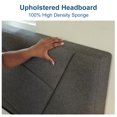 thumbnail image 2 of Twin Bed Frame, Platform Bed Frames Twin Size with Fabric Upholstered Headboard, No Box Spring Needed, Grey, 2 of 6