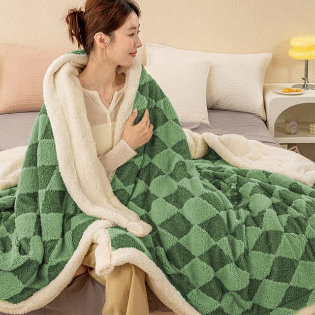 TIMIFIS 100X120cm Couverture en Molleton Super Douce et Chaude Unie Jeté Tapis Canapé Literie